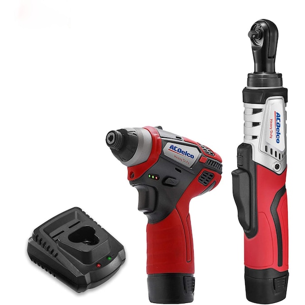 G12 K4 Combo 1/4" BLDC Ratchet, 1/4"Impact Driver 2-battery